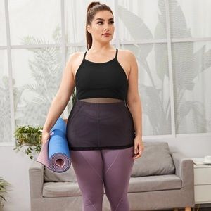 Contrast mesh sports cami top - 1x